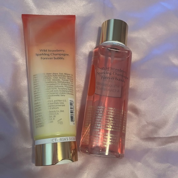 Strawberries & Champagne Victoria’s Secret set- body cream & FFM - Picture 2 of 6